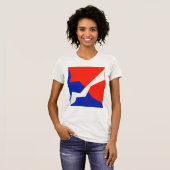 Blauwe rode witte vlag t-shirt (Voorkant volledig)