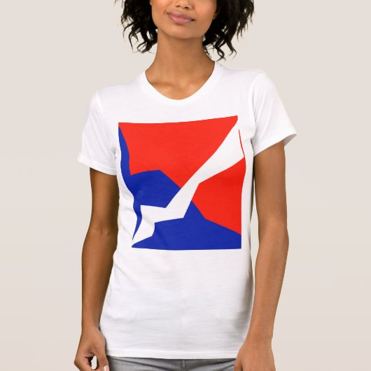 Blauwe rode witte vlag t-shirt (Voorkant)