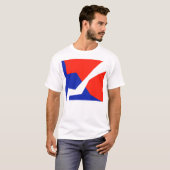 Blauwe rode witte vlag t-shirt (Voorkant volledig)