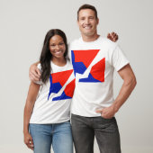 Blauwe rode witte vlag t-shirt (Unisex)