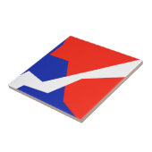 Blauwe rode witte vlag tegeltje (Zijkant)