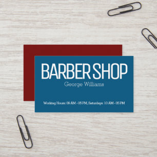 Blauwe rode zijden moderne visitekaartje