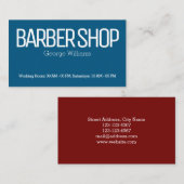 Blauwe rode zijden moderne visitekaartje (Voorkant / Achterkant)