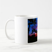 Blauwe Rode Zonnezon Exotische Hawaiian Beach Palm Koffiemok (Links)