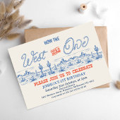  Blauwe Rodeo Hoe West was een 1e verjaardag Kaart