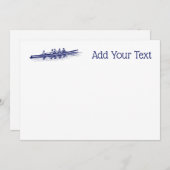 Blauwe roerroeiers, team voor watersport (Voorkant / Achterkant)