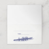 Blauwe roerroeiers, team voor watersport plaatskaartje (Buitenkant ongevouwen)