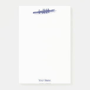 Blauwe roerroeiers, team voor watersport post-it® notes