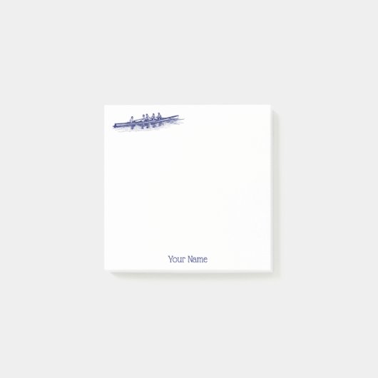 Blauwe roerroeiers, team voor watersport post-it® notes (Voorkant)