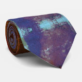 Blauwe roestige grunge stijl stropdas (Opgerold)