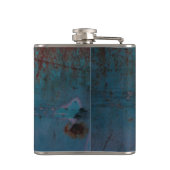 Blauwe roestkolf heupfles (Achterkant)