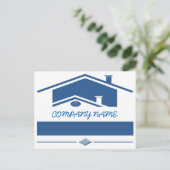 Blauwe rog briefkaart (Staand voorkant)