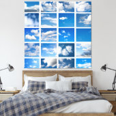 Blauwe rog canvas afdruk (Insitu (Slaapkamer))