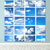 Blauwe rog canvas afdruk (Insitu (Houten vloer))