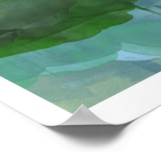 blauwe rog poster (Hoek)