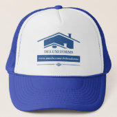 Blauwe rog trucker pet (Voorkant)