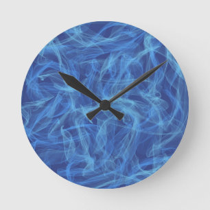 Blauwe roker ronde klok