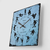 Blauwe rol met Time Skater Slaapkamer Klok (Hoek)