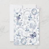 Blauwe Romance RSVP-kaart RSVP Kaartje (Achterkant)