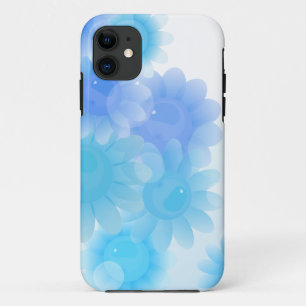 Blauwe romantische  bloemen Case-Mate iPhone case