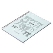 Blauwe romantische bogen notitieboek (Linkerzijde)