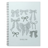 Blauwe romantische bogen notitieboek (Voorkant)