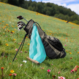 blauwe rombus golfhanddoek