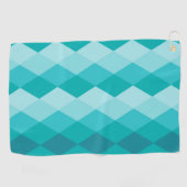 blauwe rombus golfhanddoek (Horizontaal)