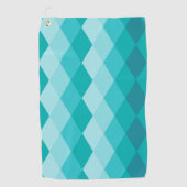 blauwe rombus golfhanddoek (Voorkant)
