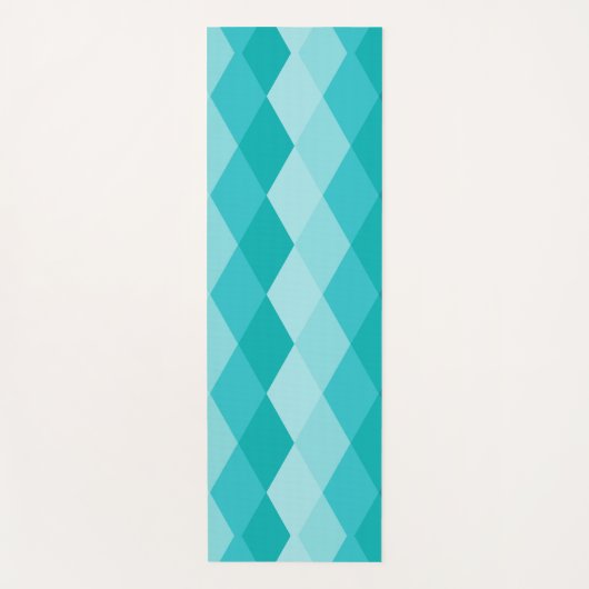 blauwe rombus yogamat (Voorkant)