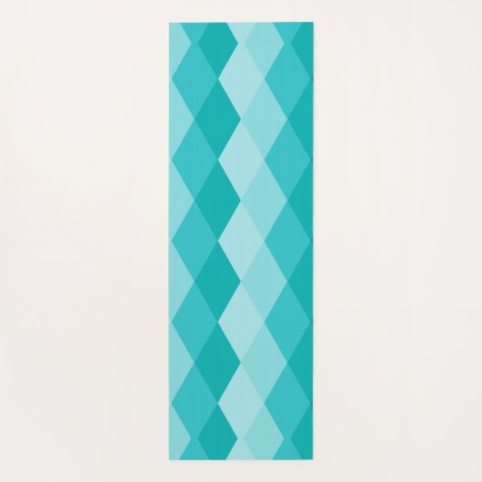 blauwe rombus yogamat (Achterkant)