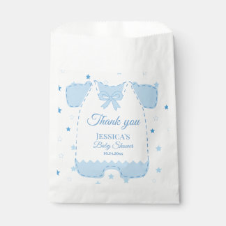 Blauwe Romper Sterren Jongens Baby Shower Bedankt Bedankzakje
