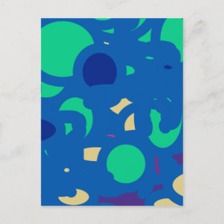 Blauwe Ronde Gelukkig Ge Lucky Briefkaart