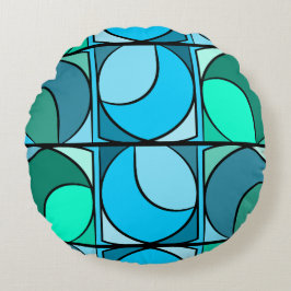 Blauwe ronde kussens