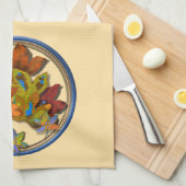 Blauwe, ronde ventilatoren theedoek (Quarter Fold)