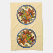 Blauwe, ronde ventilatoren theedoek (Verticaal)