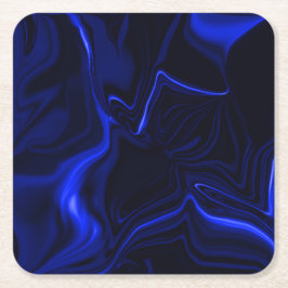 Blauwe rondingen en rimpelingen in donkerblauw afb kartonnen onderzetters