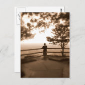 Blauwe rondtrekgebergte briefkaart (Voorkant / Achterkant)