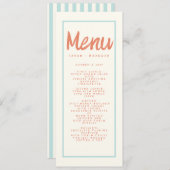 Blauwe Rood Handschrift Typografie Retro Trouw Men Kaart (Voorkant / Achterkant)