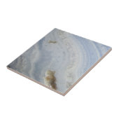 Blauwe roodachtige natuur met schouderklopjes tegeltje (Zijkant)