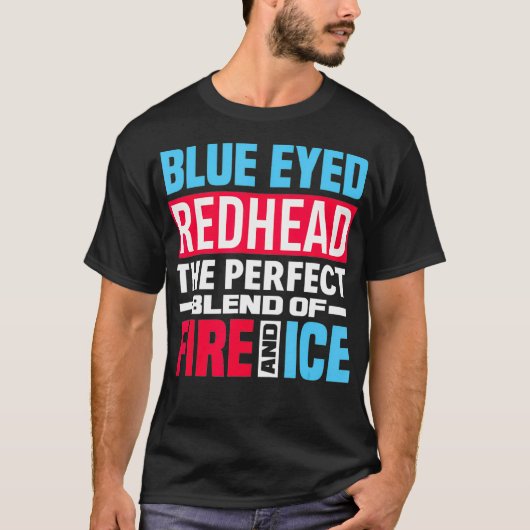 Blauwe roodroodroodovervloeiing van vuurijs - grap t-shirt (Voorkant)