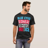 Blauwe roodroodroodovervloeiing van vuurijs - grap t-shirt (Voorkant volledig)