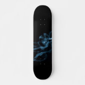 Blauwe Rook op Slank Zwart Persoonlijk Skateboard (Voorkant)