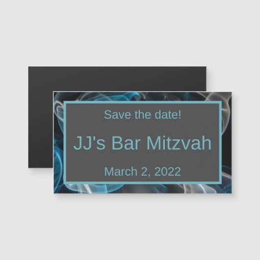 Blauwe rook Opslaan Datum magneet (Voorkant / Achterkant)