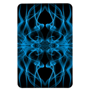 Blauwe rook symmetrische minimalistische zwarte magneet