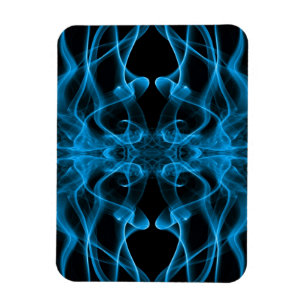 Blauwe rook symmetrische minimalistische zwarte magneet