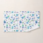 Blauwe roos bad handdoek (Handdoek)