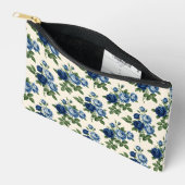 Blauwe Roos Bloempatroon Etui (Open)