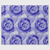 Blauwe roos cadeaupapier (Vlak)
