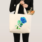 Blauwe Roos Canvas tas (Voorkant (product))